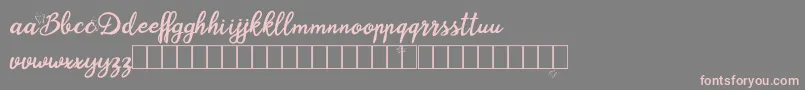 Blysher Demo Font – Pink Fonts on Gray Background