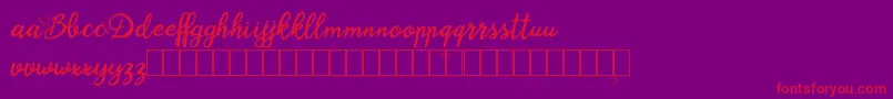 Blysher Demo Font – Red Fonts on Purple Background