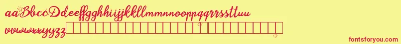 Blysher Demo Font – Red Fonts on Yellow Background