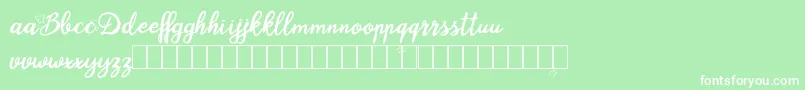Blysher Demo Font – White Fonts on Green Background