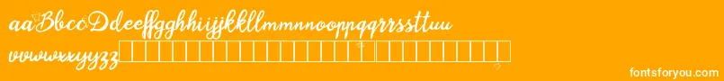 Blysher Demo Font – White Fonts on Orange Background