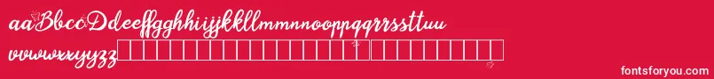 Blysher Demo Font – White Fonts on Red Background