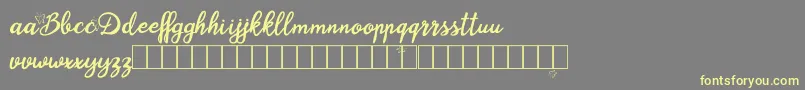 Blysher Demo Font – Yellow Fonts on Gray Background