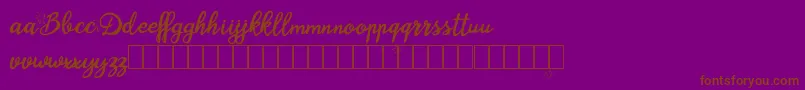 Blysher Demo Font – Brown Fonts on Purple Background