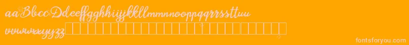 Blysher Demo Font – Pink Fonts on Orange Background