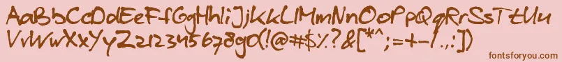 fuente blzee – Fuentes Marrones Sobre Fondo Rosa