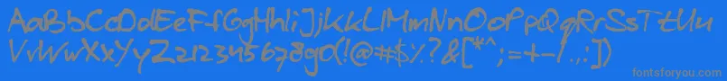 blzee Font – Gray Fonts on Blue Background