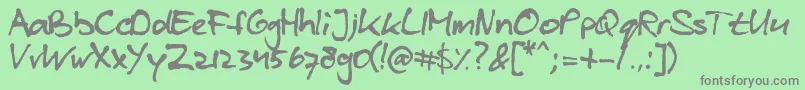 blzee Font – Gray Fonts on Green Background