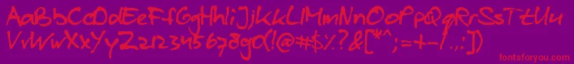 blzee Font – Red Fonts on Purple Background