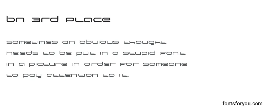BN 3rd Place Font