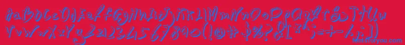 BN FontBoy 3D Font – Blue Fonts on Red Background