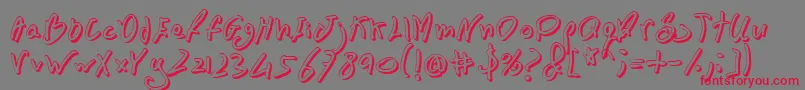 BN FontBoy 3D-fontti – punaiset fontit harmaalla taustalla