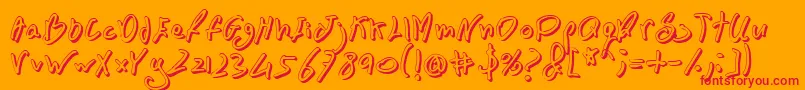 BN FontBoy 3D-fontti – punaiset fontit oranssilla taustalla