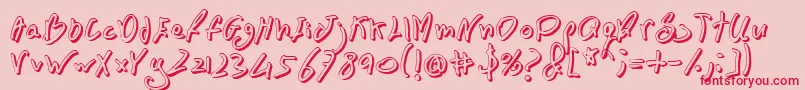 フォントBN FontBoy 3D – ピンクの背景に赤い文字