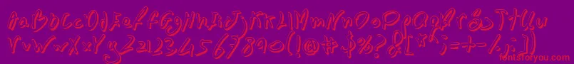 fuente BN FontBoy 3D – Fuentes Rojas Sobre Fondo Morado