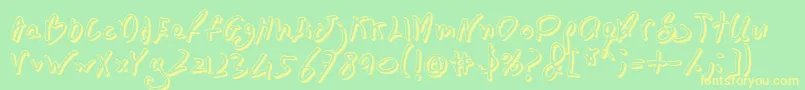 BN FontBoy 3D Font – Yellow Fonts on Green Background