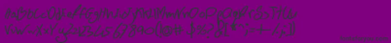 BN FontBoy Font – Black Fonts on Purple Background