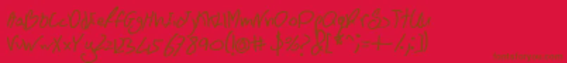 フォントBN FontBoy – 赤い背景に茶色の文字