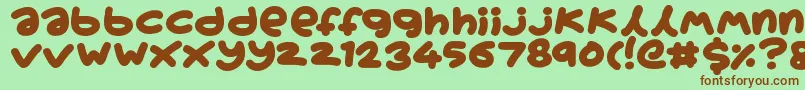 Boardgamers Font – Brown Fonts on Green Background