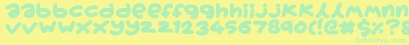 Boardgamers Font – Green Fonts on Yellow Background