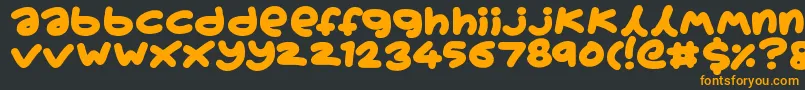 Boardgamers Font – Orange Fonts on Black Background