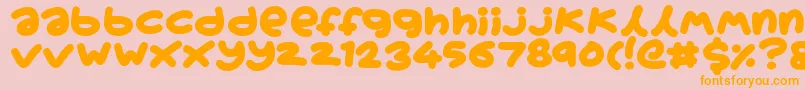 Boardgamers Font – Orange Fonts on Pink Background