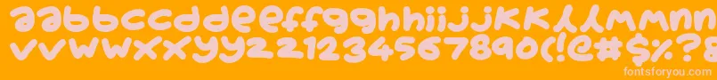 Boardgamers Font – Pink Fonts on Orange Background