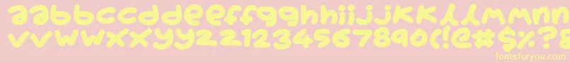 Boardgamers Font – Yellow Fonts on Pink Background