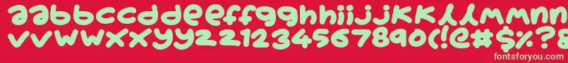 Boardgamers Font – Green Fonts on Red Background