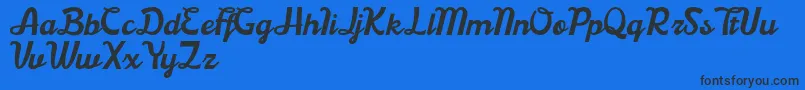Boardley Demo Font – Black Fonts on Blue Background