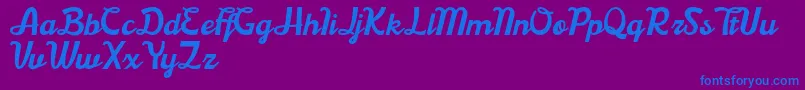 Boardley Demo Font – Blue Fonts on Purple Background