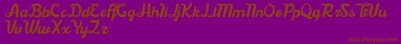 Boardley Demo Font – Brown Fonts on Purple Background