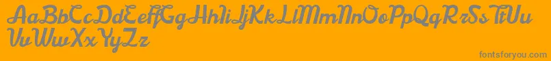 Boardley Demo-Schriftart – Graue Schriften auf orangefarbenem Hintergrund