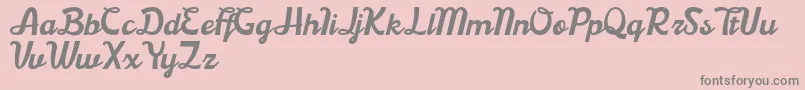 Boardley Demo Font – Gray Fonts on Pink Background