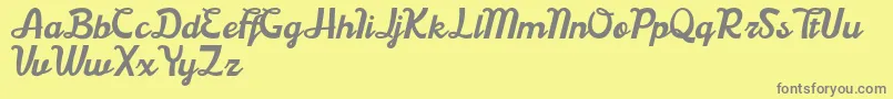 Boardley Demo Font – Gray Fonts on Yellow Background