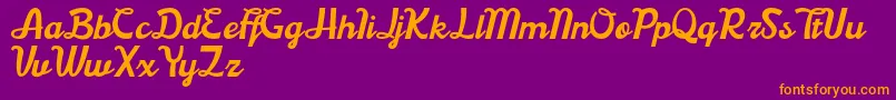 Boardley Demo Font – Orange Fonts on Purple Background