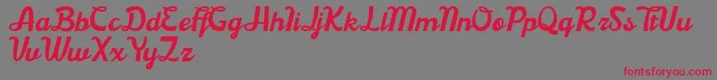 Boardley Demo Font – Red Fonts on Gray Background