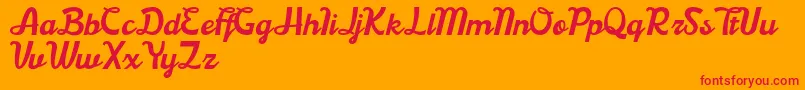 Boardley Demo Font – Red Fonts on Orange Background