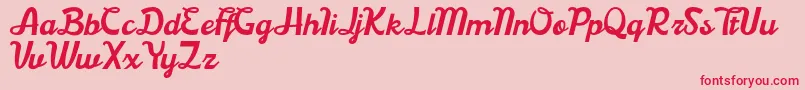 Boardley Demo Font – Red Fonts on Pink Background