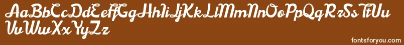 Boardley Demo Font – White Fonts on Brown Background