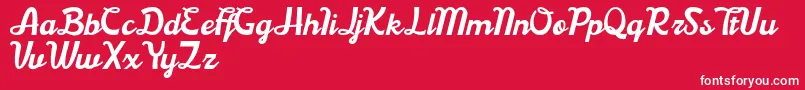 Boardley Demo-Schriftart – Weiße Schriften auf rotem Hintergrund