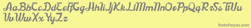 Boardley Demo Font – Gray Fonts on Yellow Background