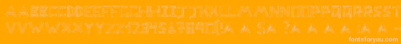 boards Font – Pink Fonts on Orange Background