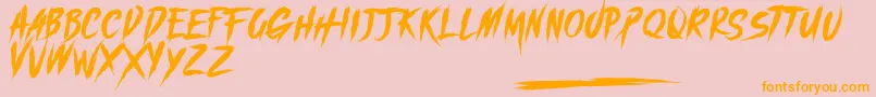 boasterz Demo Font – Orange Fonts on Pink Background