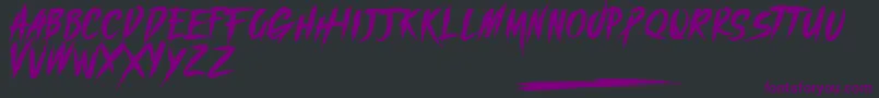 boasterz Demo-Schriftart – Violette Schriften auf schwarzem Hintergrund