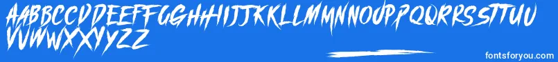 boasterz Demo Font – White Fonts on Blue Background