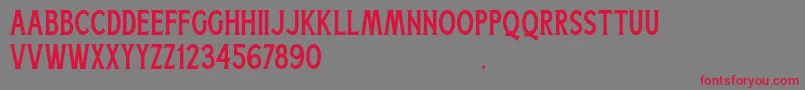 Boatman Regular Free For Personal Use Font – Red Fonts on Gray Background