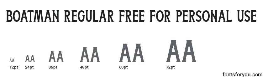 Boatman Regular Free For Personal Use Font Sizes