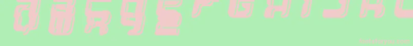 YumYum-Schriftart – Rosa Schriften auf grünem Hintergrund