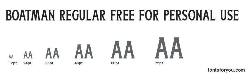 Boatman Regular Free For Personal Use (121740) Font Sizes